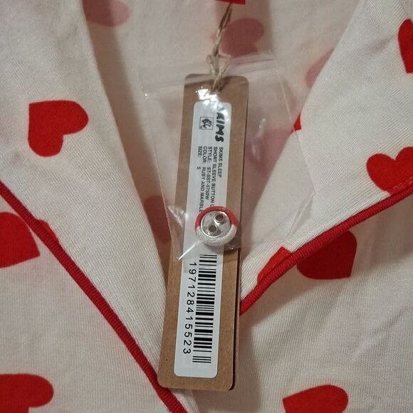 Skims Limited Addition Ruby and Marble Heart Sleep Top Size Small Womens NWT - Picture 5 of 7